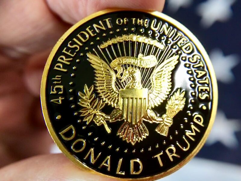 President Trump Black and Gold Commemorative Coins